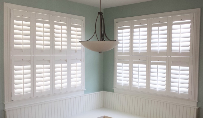 Dover plantation shutters in dining room